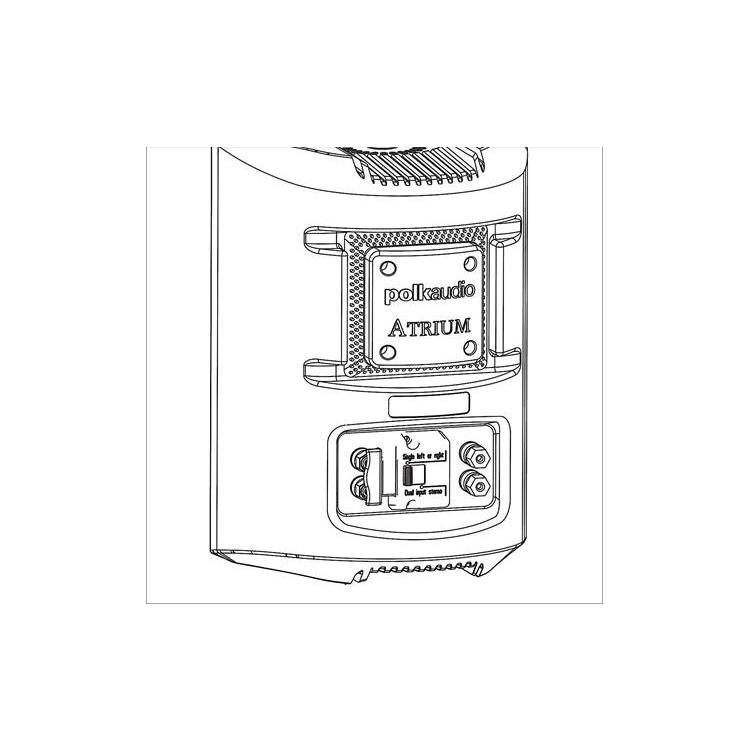 Polk Atrium8 SDI All-weather indoor/outdoor speaker with selectable stereo input mode (Black)