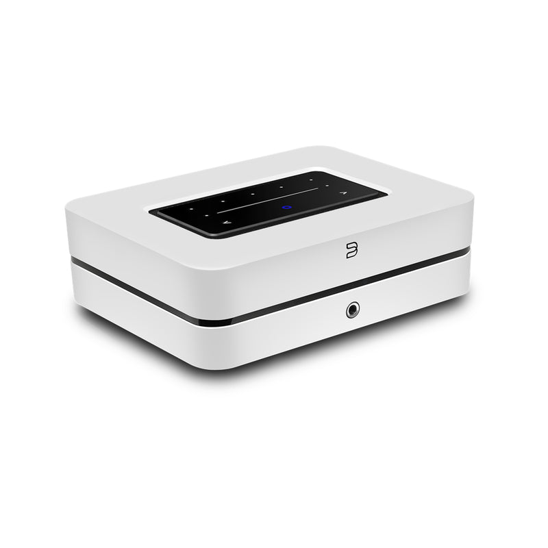 Bluesound POWERNODE Streaming music player with built-in stereo amplifier, Wi-Fi, Bluetooth and Apple AirPlay 2 (White) - N331