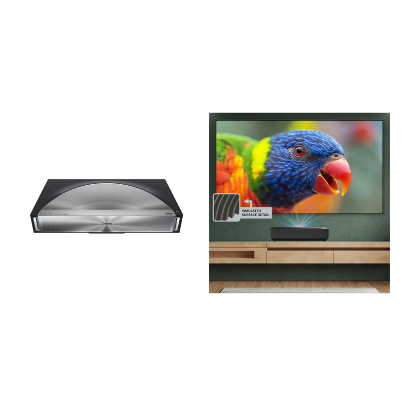 Hisense PX4-Pro + Spectra Helios 100" Fresnel Fixed Frame Screen Bundle