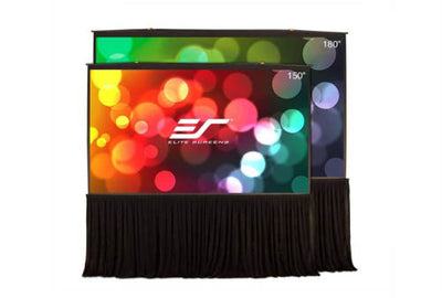 Elite Screens ALR/CLR QuickStand 5-Second Tab-Tension C5D, 145" Diag. 16:9, Manual Pull Up Projector Screen, Movie Home Theater 8K 4K Ultra HD 3D Ready, 2-YEAR WARRANTY, QS145HT-C5D