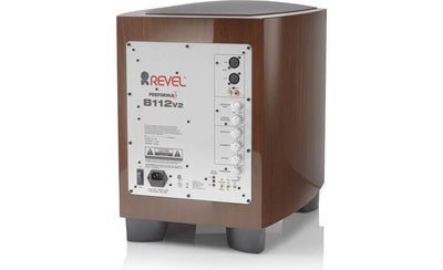 Revel Performa3 B112v2 12" powered subwoofer with parametric equalization controls (High-Gloss Walnut) - REVB112V2WALAM
