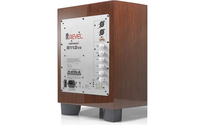Revel Performa3 B112v2 12" powered subwoofer with parametric equalization controls (High-Gloss Walnut) - REVB112V2WALAM