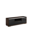 Salamander Designs Contemporary Television Credenza A/V Cabinet for TVs up to 80" - Wenge with Black Glass Doors - SDAV2 7224