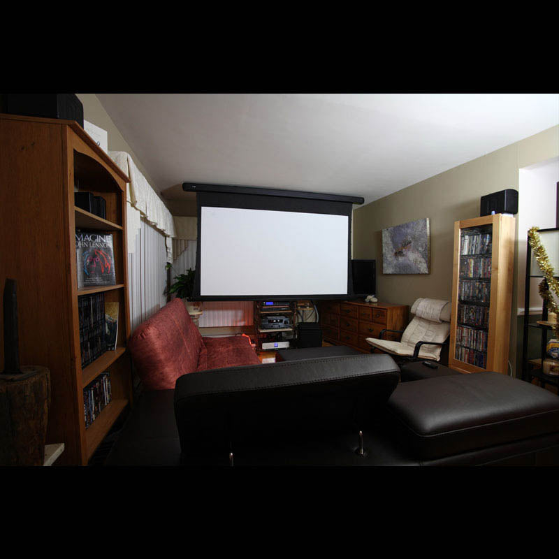 EluneVision 100" (49x87) 16:9 Reference Studio 4K Tab Tensioned 1.0 Gain Projector Screen