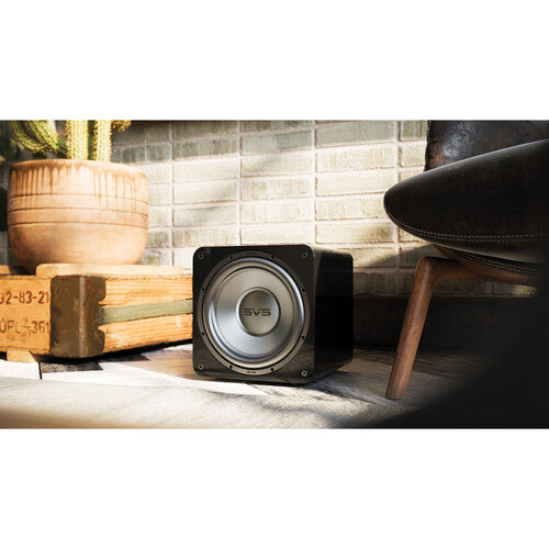 SVS SB-1000 Pro 12" powered subwoofer with digital processing and parametric equalization controls (Black Ash)