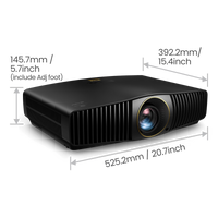 BenQ W5850 4K Laser Home Cinema Projector with HDR-Pro 2600 Lumens