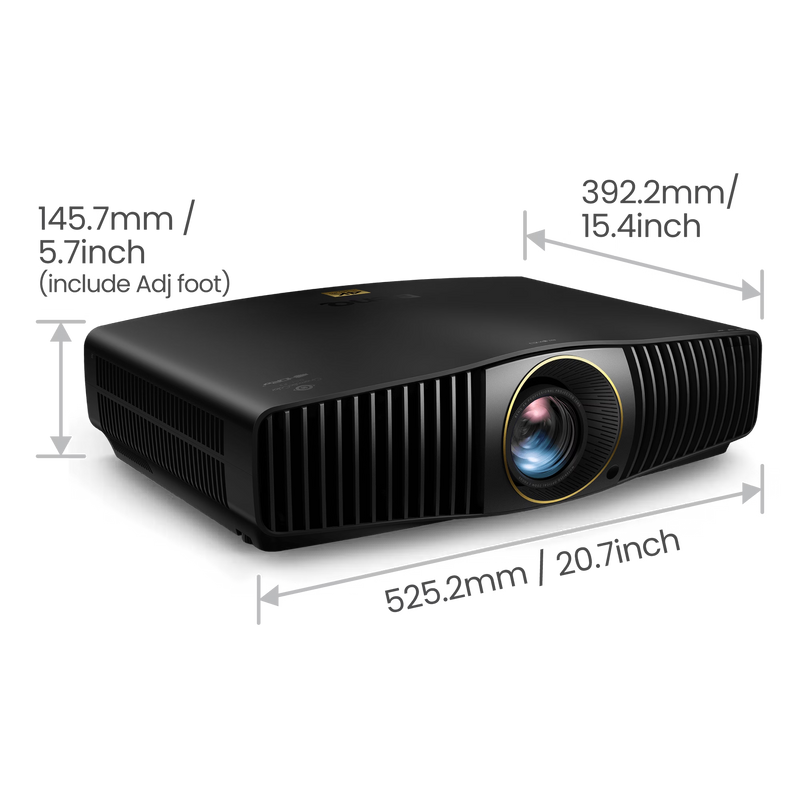 BenQ W5850 4K Laser Home Cinema Projector with HDR-Pro 2600 Lumens