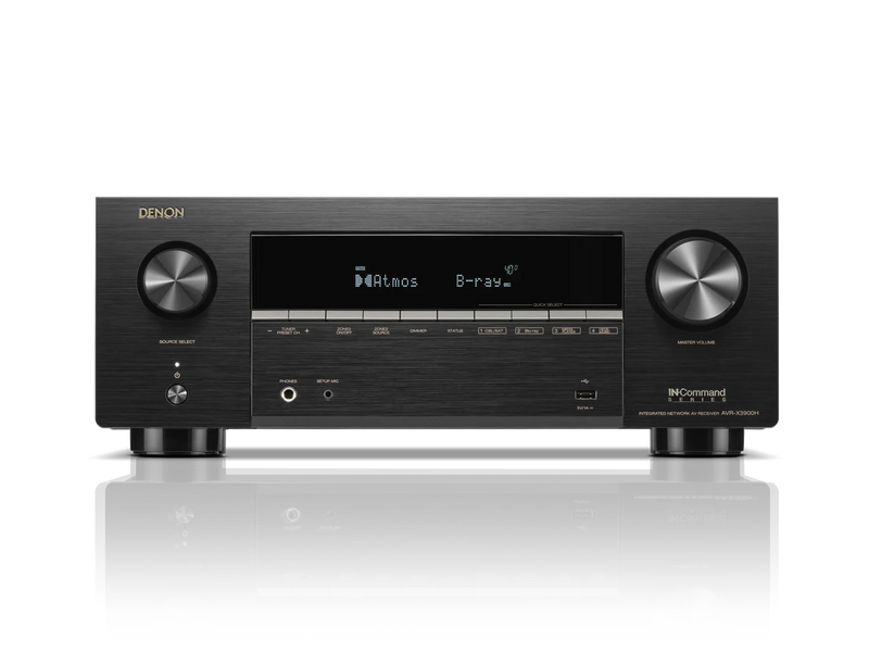 Denon AVR-X3900H 9.4 Ch. 105W 4K/8K Dolby Atmos AV Receiver Powered by HEOS