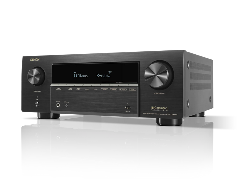 Denon AVR-X3900H 9.4 Ch. 105W 4K/8K Dolby Atmos AV Receiver Powered by HEOS