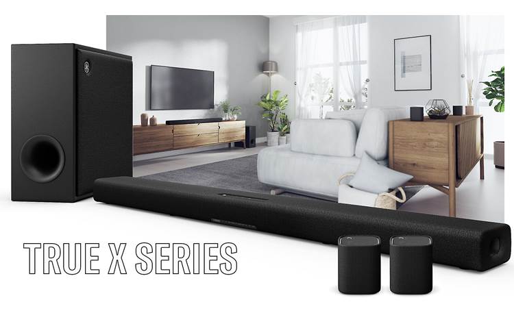 Yamaha True X Bar 40A (SR-X40A) Powered sound bar with built-in subwoofers, Wi-Fi, Bluetooth, and Dolby Atmos - SR-X40ABL