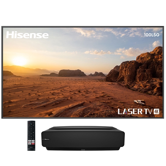 Hisense 100L5G Laser TV With 100 Inch Ultra Short Throw Projector Screen
