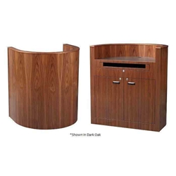 Sound-Craft BFV42-Natural Cherry The President Series 48"H Curved Design Podium with Natural Cherry Wood Veneer 
