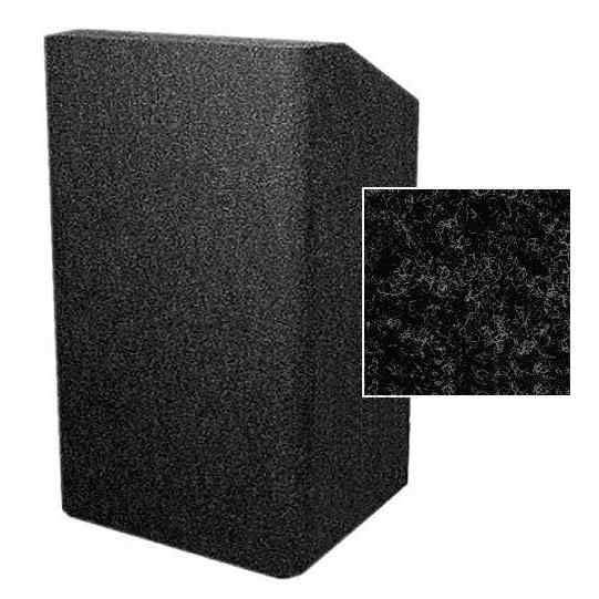 Sound-Craft RCC36-Charcoal Instructor Series 47"H x 36"W Radius Corner Lectern with Charcoal Carpeted Fabric - Sound-Craft-RCC36-Charcoal