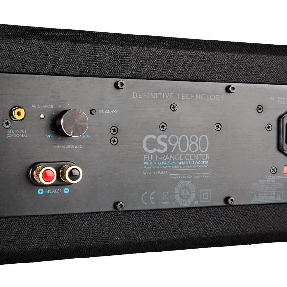 Definitive Technology CS9080 Center Channel Speaker with Integrated 8" Powered Subwoofer - DT-CS9080