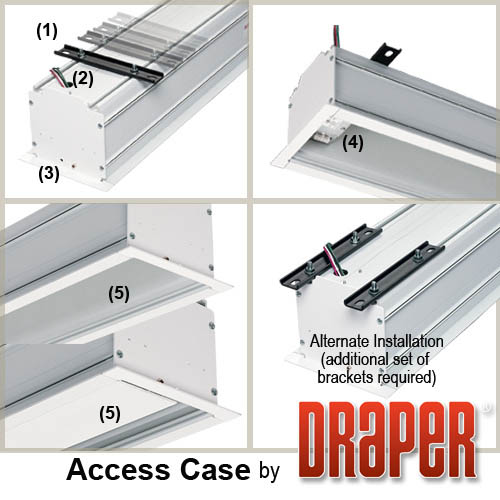 Draper 197003EH Access FIT/Series M 99 diag. (70x70) - Square [1:1] - Argent White XH1500E 1.5 Gain - Draper-197003EH