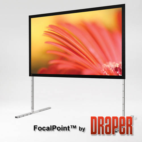 Draper 385140 FocalPoint (black) 255 diag. (135x216) -Widescreen [16:10] -CineFlex CH1200V 1.2 Gain - Draper-385140