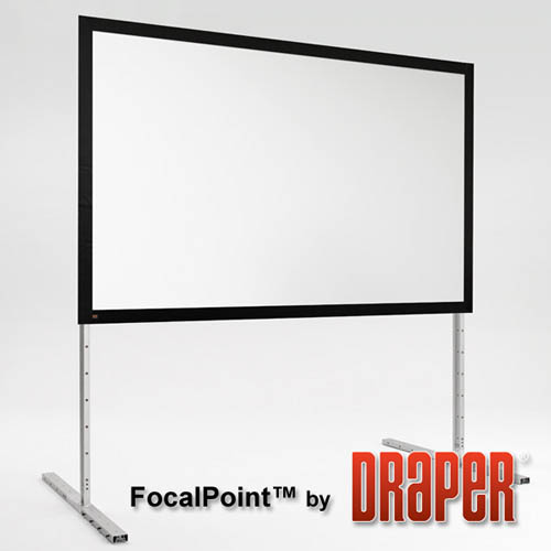 Draper 385127 FocalPoint (black) 198 diag. (105x168)-Widescreen [16:10]-Matt White XT1000VB 1.0 Gain - Draper-385127