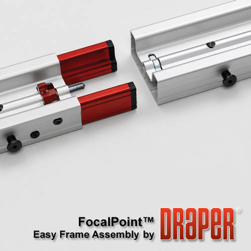 Draper 385127 FocalPoint (black) 198 diag. (105x168)-Widescreen [16:10]-Matt White XT1000VB 1.0 Gain - Draper-385127