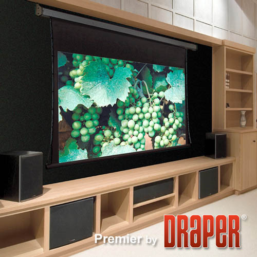 Draper 101186-White Premier 161 diag. (79x140) - HDTV [16:9] - Matt White XT1000V 1.0 Gain - Draper-101186-White