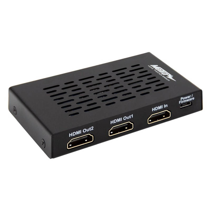Metra AV CS-1X2HDMSPL5 HDMI Splitter with 1 Input and 2 Outputs - 18Gbps - Metra-CS-1x2HDMSPL5