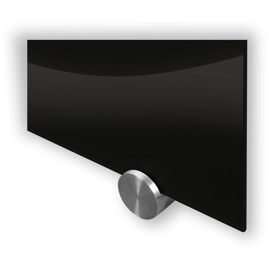 Best-Rite 84062 Visionary Black Magnetic Glass Dry Erase Whiteboard - Black - BestRite-84062