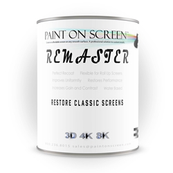 Projector Screen Paint - Remaster Vinyl Screen - Restore and Renew - Silver - Gallon 