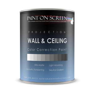 Projector Screen Paint - Wall/Ceiling Ambient Light Rejecting Acoustic Dampening - Dark Grey -Gallon 
