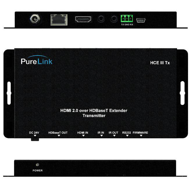 PureLink HCE III TX/RX 4K HDR over HDBaseT Extension System w/ Control and Bi-Directional PoE - PureLink-HCE-III-Tx/Rx