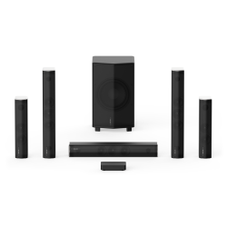 Enclave CineHome II - 5.1 Wireless Plug and Play Home Theater Surround  Sound System - Dolby, DTS WiSA Certified - Includes 5 Custom Designed  Wireless