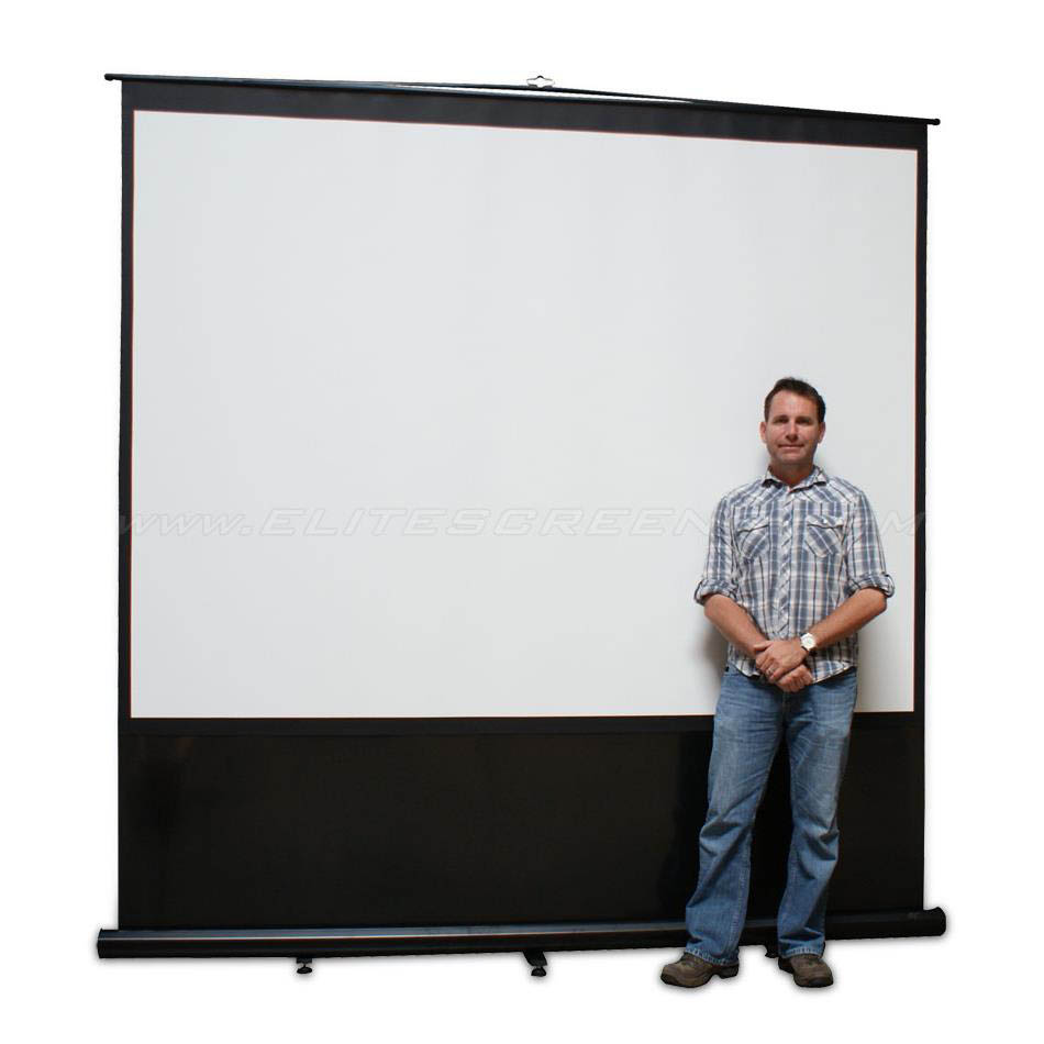 Portable Floor Pull Up Projection Screen Model: FM100V Elite Screens Reflexion Series 100-inch Diagonal 4:3
