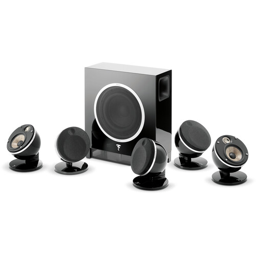 Focal Dôme Flax 5.1 Surround Sound System with Sub Air Wireless Subwoofer (Black)