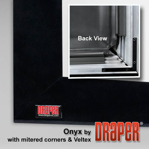 Draper 253834 Onyx 109 diag. (58x92) - Widescreen [16:10] - ClearSound Grey Weave XH600E 0.6 Gain
