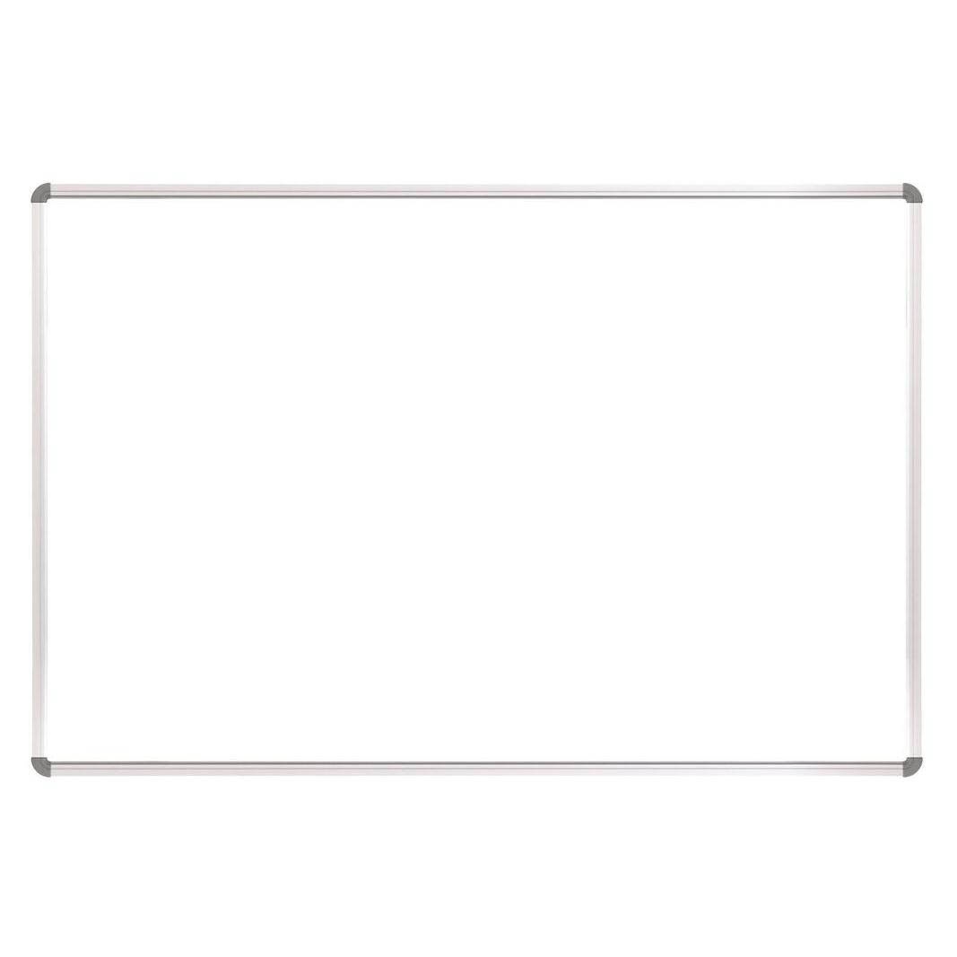 8'w x 4'h Euro Trim Porcelain Steel Magnetic Whiteboard with Aluminum Trim & Accesory Tray