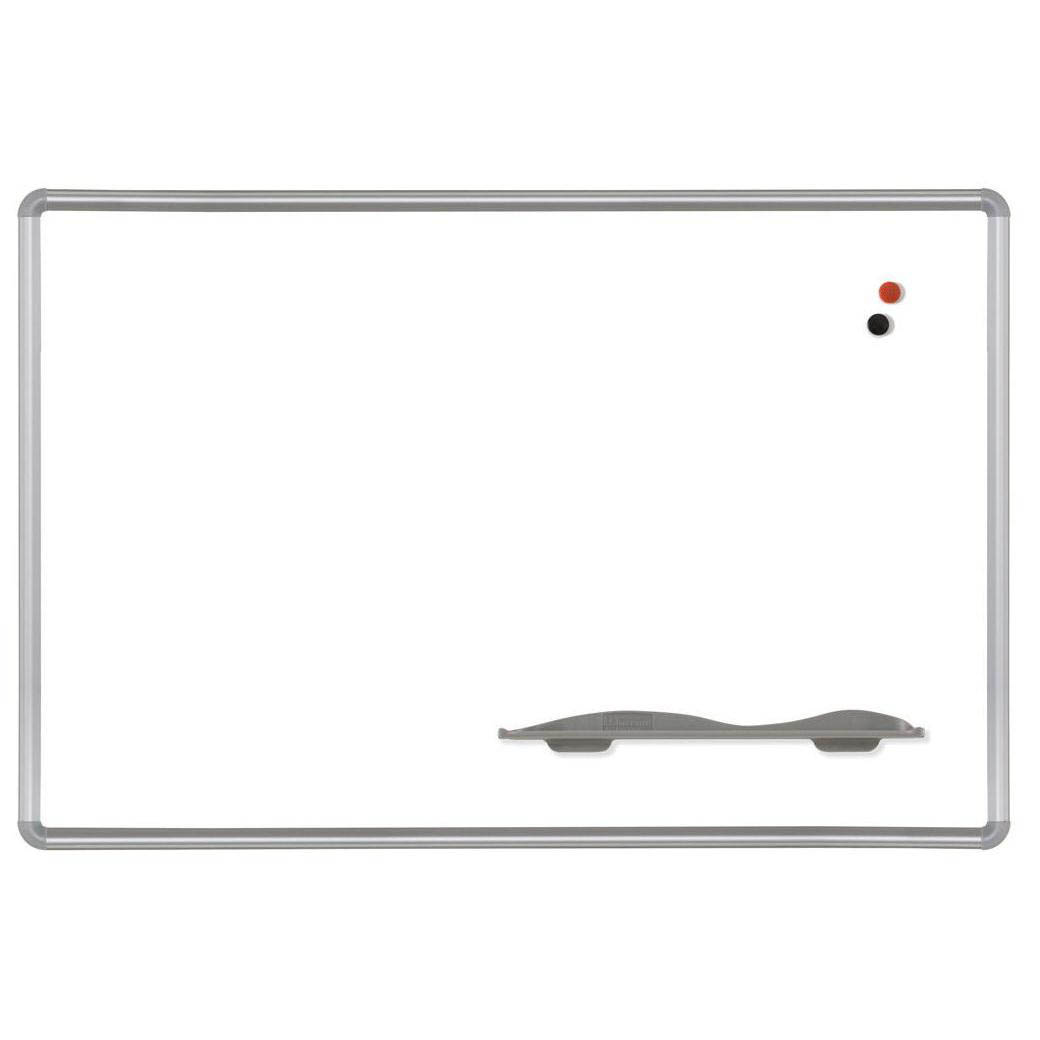12'w x 4'h Presidential Trim Porcelain Steel Magnetic Whiteboard with Aluminum Trim