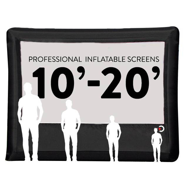 Elite Outdoor Movies Professional 20' Front/Rear Outdoor Inflatable Projector Screen - Professional20