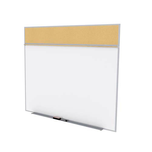 Ghent-SPC510A-K - 5'x10' Style A Combination - Porcelain Magnetic Whiteboard / Natural Cork Bull