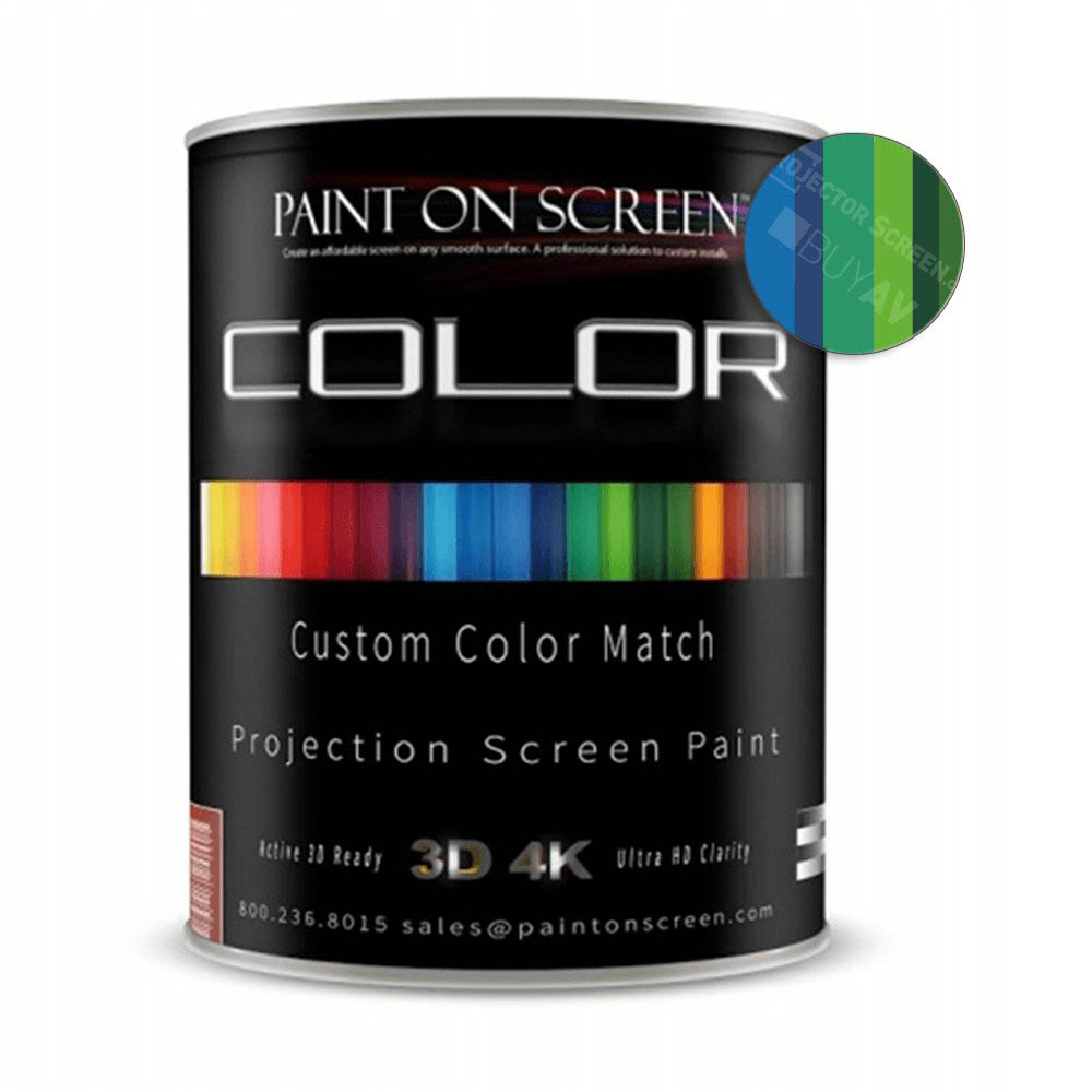 Projector Screen Paint - Custom Color Match with 1.2 Gain - HD 1080P,3D and 4K Capable - Gallon