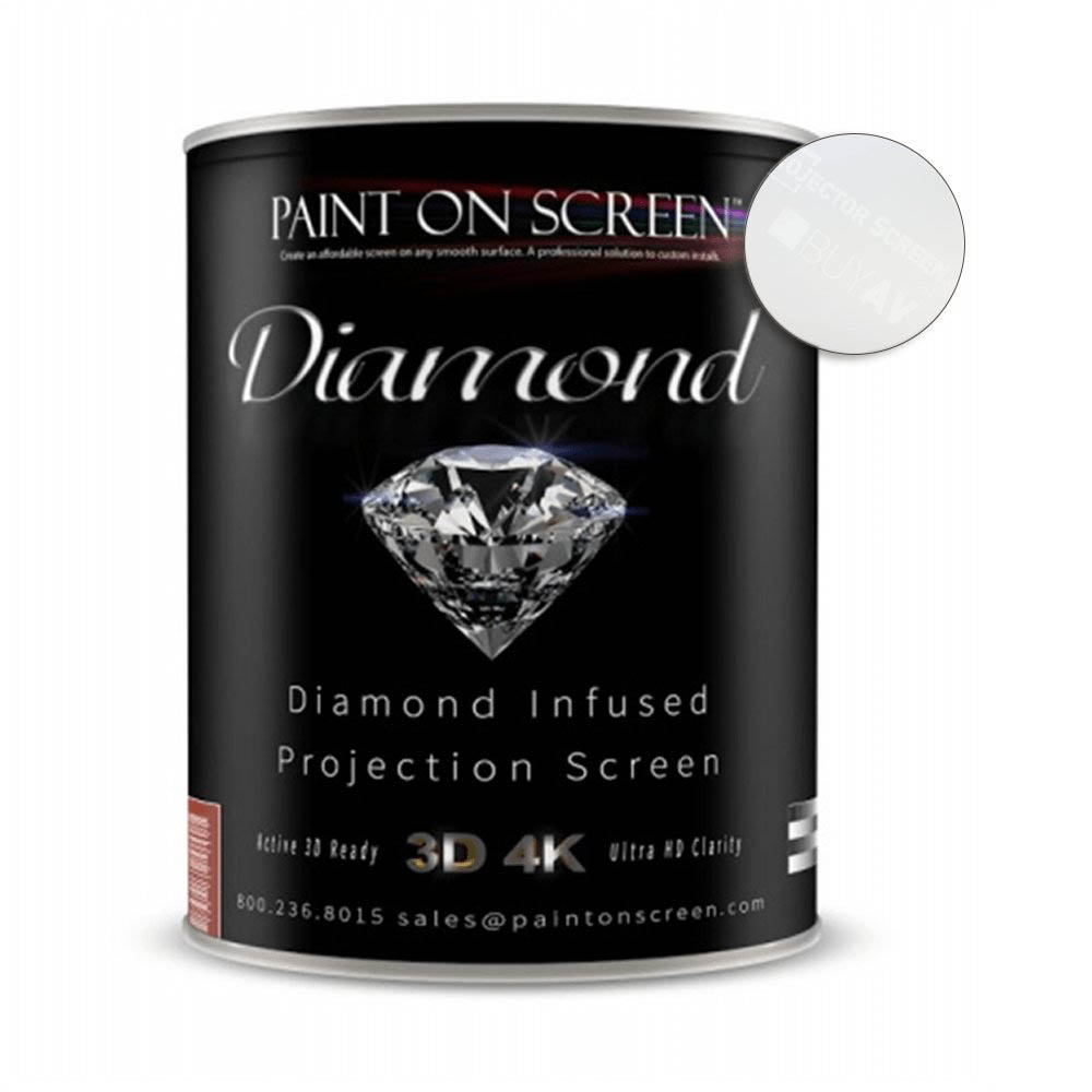 Projector Screen Paint - Diamond with 1.6 Gain - HD 1080P,3D Capable and 4K Ready - Gallon