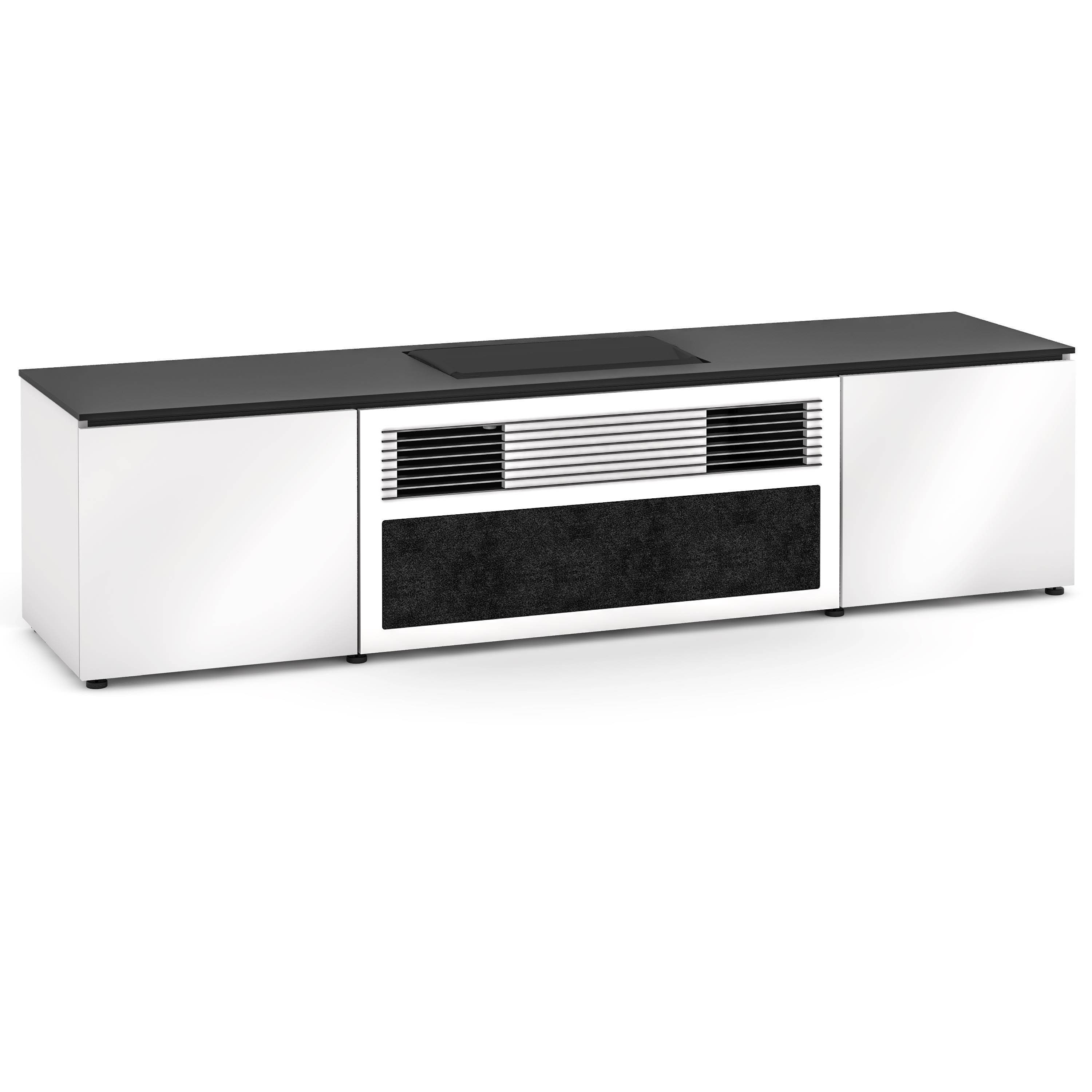 Salamander Designs Miami 245 Cabinet for integrated Hisense L9G UST Projector - Gloss White - X/HSEL9/245MM/BK